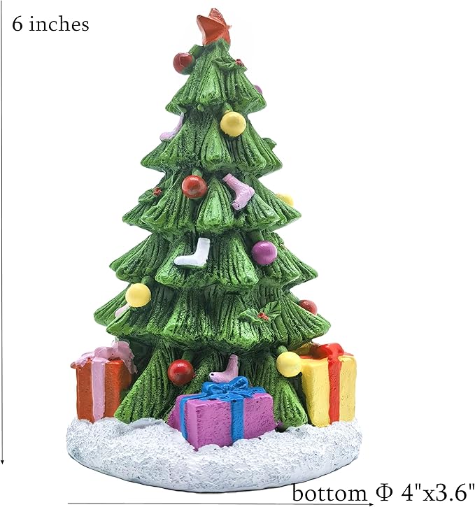 M2cbridge Christmas Tree Aquarium Ornament Pumpkin Holiday Decoration for Aquarium Betta Fish Landscaping Decor (Christmas Tree B)