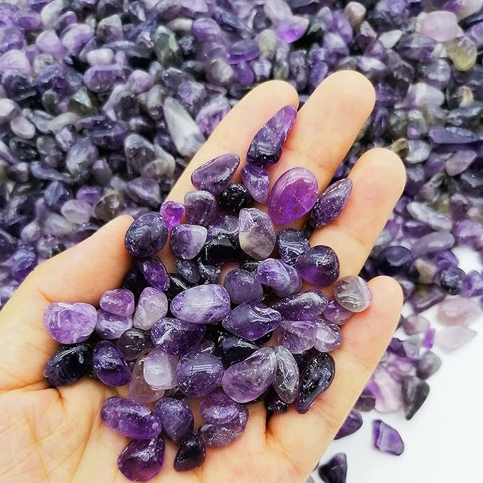 335g Assorted Amethyst Quartz Crystals Rocks Amethyst Crushed Crystal Quartz Tumbled Rocks and Crystals