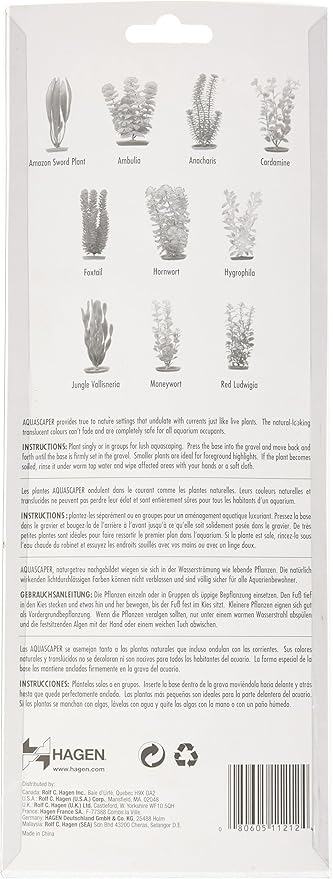 Marina Aquascaper Fish Tank Decorations, Hornwart Plant, 12-Inch