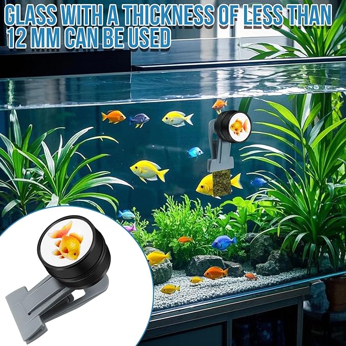 Goldfish Feeder, Saltwater Aquarium Accessories Supplies Algae Magnet Seaweed Feeder Aquarium Magnetic Clips, Fish Tank Feeding Ring Suitable for Aquatic Pets