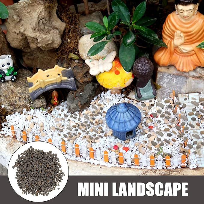 VOSAREA 1bag Miniature Landscape Rocks for Scenery Decoration Natural Small Stones for Fish Tanks Gardens Sand Table Pack of Pebbles