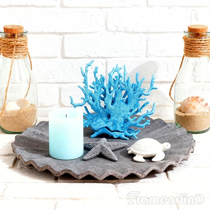 Framendino, 4 Pack Artificial Aquarium Coral Decor Plastic Faux Reef Decorative Cute Fish Tank Decorations