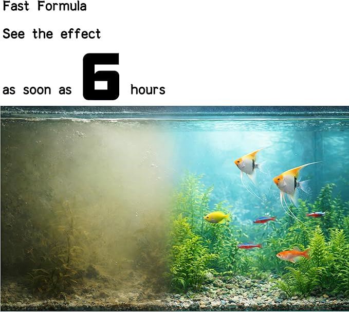Aquarium Water Clarifier – Clears Cloudy Fish Tank Water, Aquarium Water Purifier Treatment, 5oz for Freshwater & Saltwater Tanks, 2 Bottles