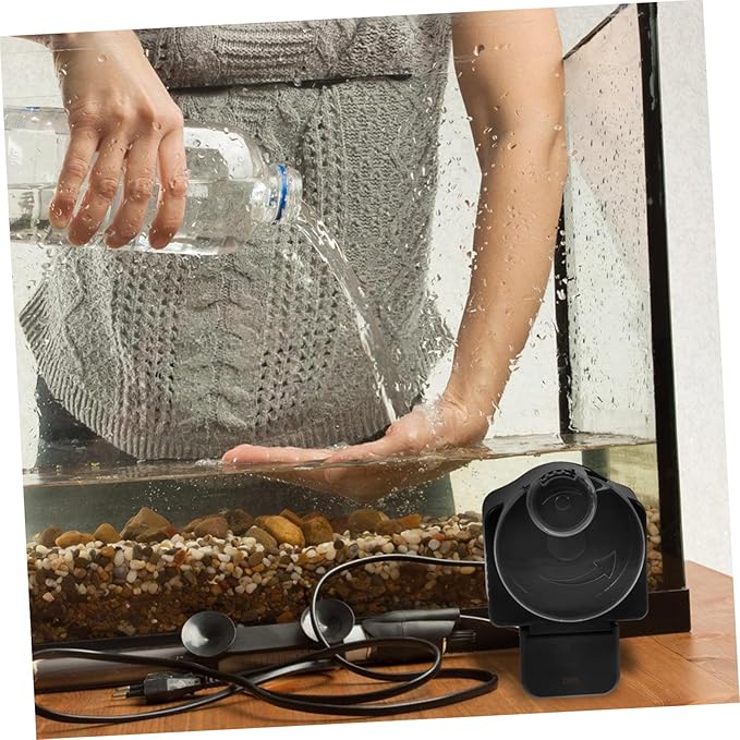 Artibetter Automatic Fish Feeder for Aquarium and Pond, Timed Fish Feeding Tool with LCD Timer, Battery-Free Design, Suitable for Goldfish and Turtle Tanks, Aquarium Supplies