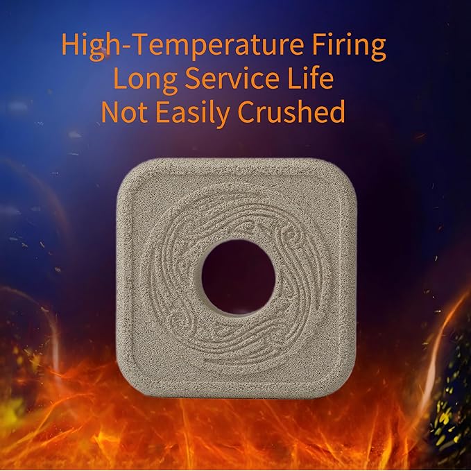 Aquarium Ceramic Plate Bio Filter Media Biological Filter Brick with Orange Border Square Circular Holefor Marine and Freshwater Fish Tank