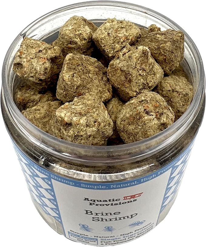 Freeze Dried Brine Shrimp Cubes 0.88 oz, Fish Food for Freshwater and Marine Aquarium Species