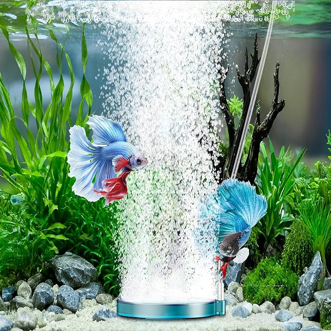 hygger Aquarium Air Stone 2 Inch, Fish Tank Bubbler Stone, Air Bubble Aerator Oxygen Diffuser, Air Pump Accessories for Aquariums, Fish Tanks, Hydroponics and Ponds