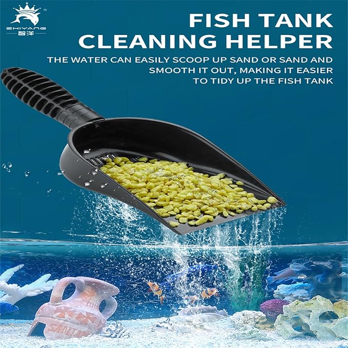 Gravel Sand Shovel for Fishtanks Scooper Aquariums Cleaning Tool Ergonomic Strainer Pet Supplies Scooper Sifter