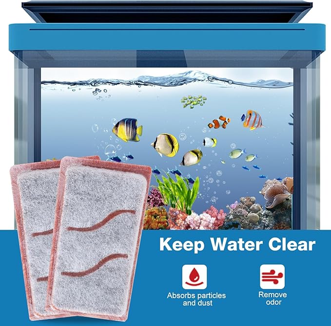 12 Pack Small Filter Cartridges Compatible with Tetra Whisper Bio-Bag Filter Small Replacement Filter Cartridges Compatible with Tetra Whisper 3i Internal Filters