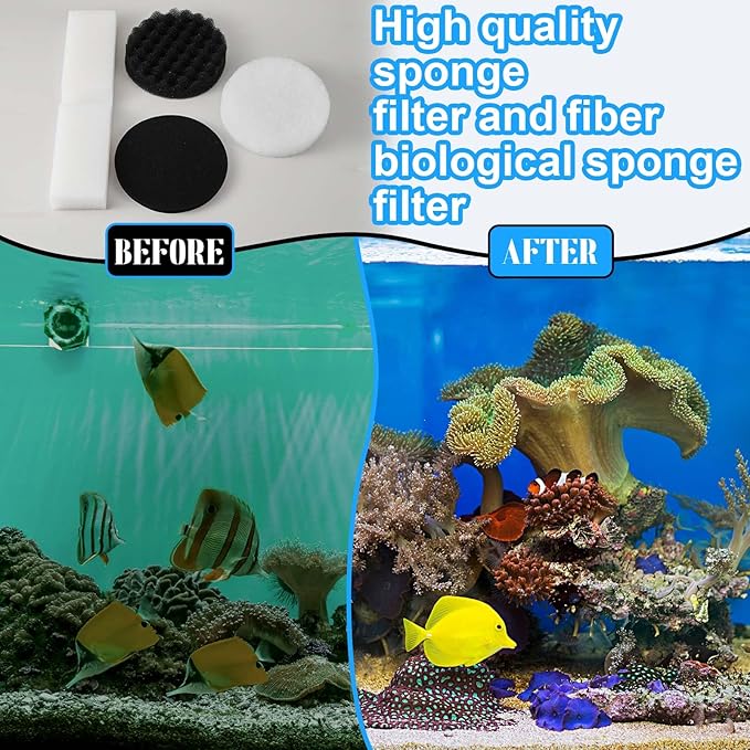 Threlaco 38 Pcs Compatible with Fluval Fx4/Fx5/Fx6, Aquarium Filter Media Kit, Carbon Foam Pad, Bio Sponge Pads, Activated Carbon, Foam Block, Water Polishing Pad, Media Bag, Silicone Lube