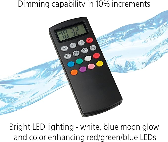 Aqueon LED OptiBright MAX Fish Tank Aquarium Light with Remote Control, 18-24 Inch