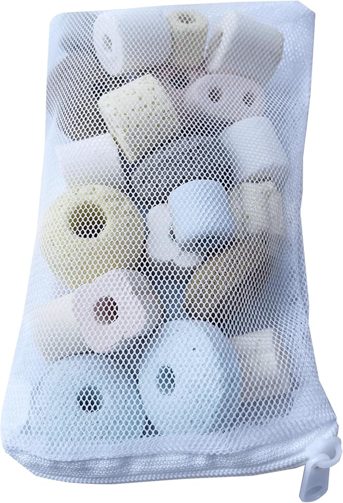 10 Pcs Aquarium Filter Media Bags - Reusable Mesh Bags (6" x 4") for Fish Tank Filters