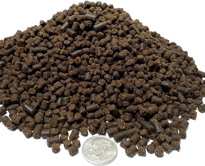 Axolotl Food, 1/4" Soft Moist Sinking Pellets, Rangen's Salmon Meal Pellets for Adult Axolotl. Also Shrimp, Snails, Crabs, Bottom Fish, All Tropical Fish…2-lbs 0.3oz Clear Bag