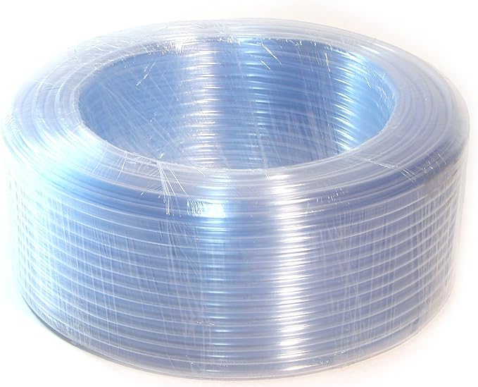 5/16" ID 50 Ft 15 Meter PVC Clear Vinyl Tubing Flexible Air Vacuum Aquarium Hose