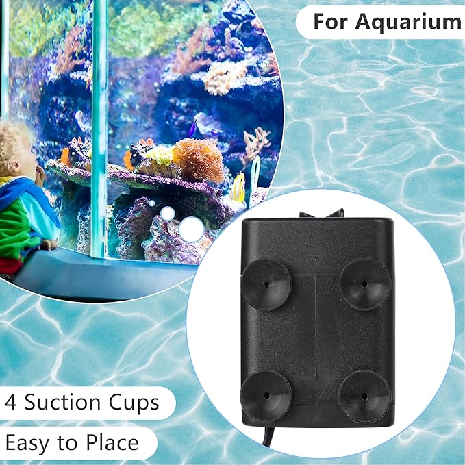 alizzy 150 GPH (570L/H) 10w Durable Small Submersible Water Pump with Tubing for Fountain, Aquarium, Fish Tank, Hydroponics, Pond
