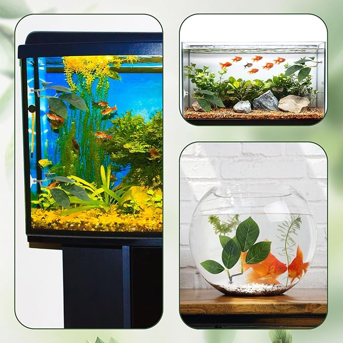 6 Pcs Betta Leaf Hammock with Suction Cups, Realistic Plastic Leaf Fish Tank Decor Aquarium Plants Beta Resting Spot Accessories Decorations for Betta Fish Resting Bed Spawning Ground