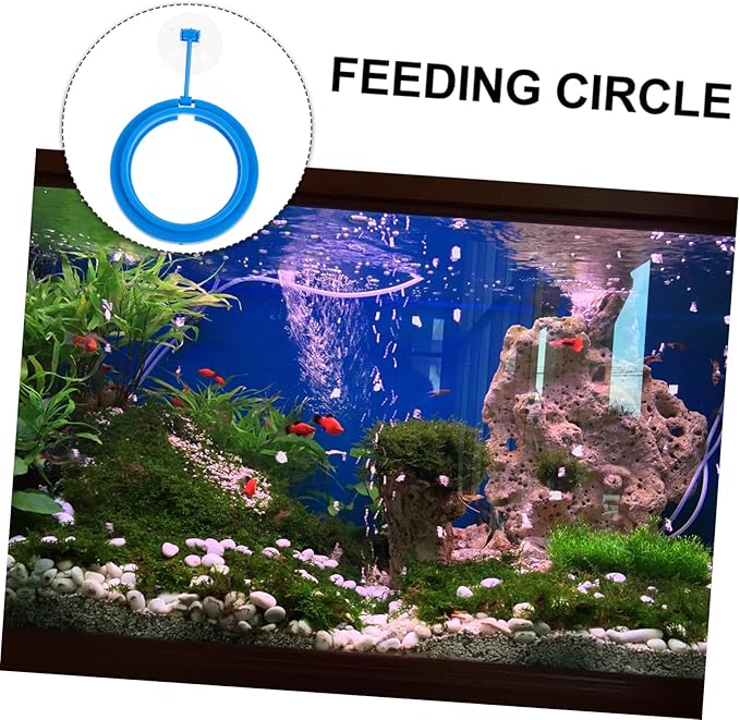 3pcs Automatic Feeder Fish Tank Feeding Ring Plastic Material Simple Design Floating Food Tray