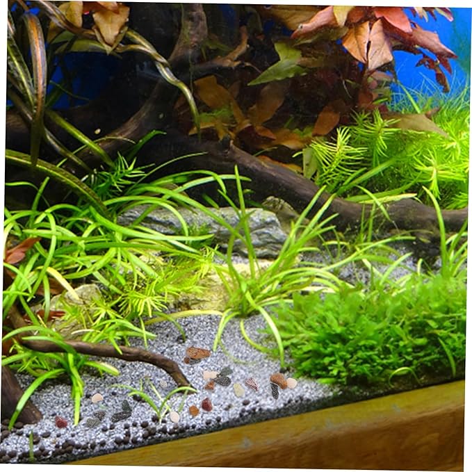 WOONEKY Black Sand Small Aquarium Stones Fish Tank Bottom Decorative Gravel 3-6mm Pebble Substrate