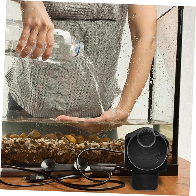 Generic Automatic Aquarium Fish Feeder Electric Auto Feeding Tool No Battery Needed Precise Timer Fish Tank Food Dispenser for Healthy Growth Easy Use for Beginners
