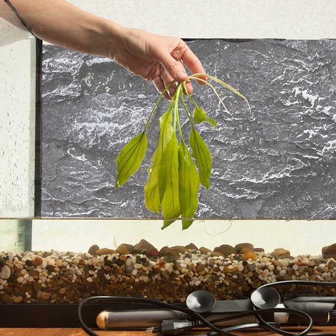 Glass Containers Terrarium Background 3D Reptile Tank Background Board Stereo Backdrop Wall Snake Habitat Decor for Lizard Bearded Dragon Gecko Spider Turtle Fish Dragon Decor