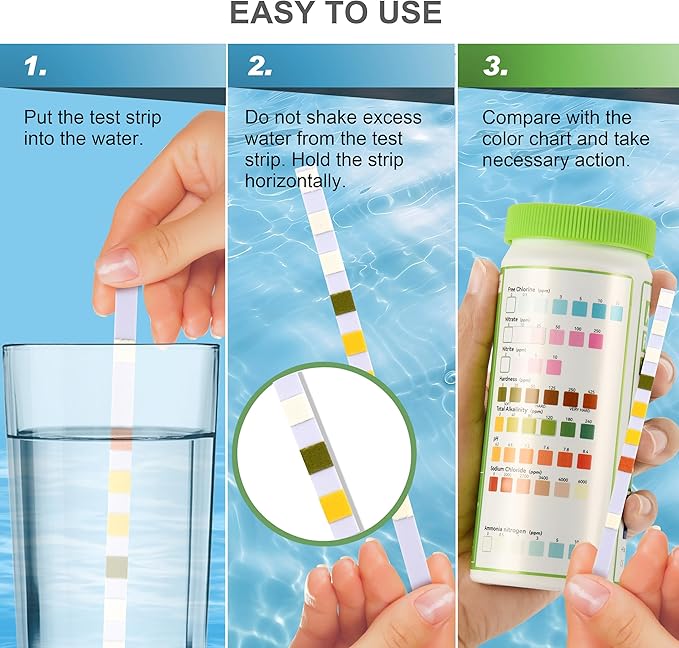 AAwipes 8-in-1 Aquarium Test Kit 50 Strips + Complete Water Testing Kits 100 Strips