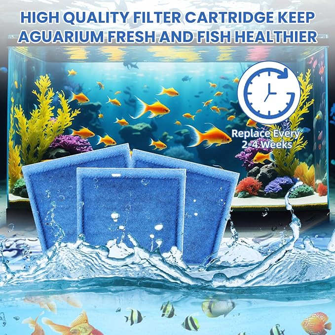 12 Pack Rite-Size C Aquarium Filter Replacement Cartridge Compatiable with Marineland Penguin PRO Power Filters 275/375 & Original Penguin Power Filters 200/350