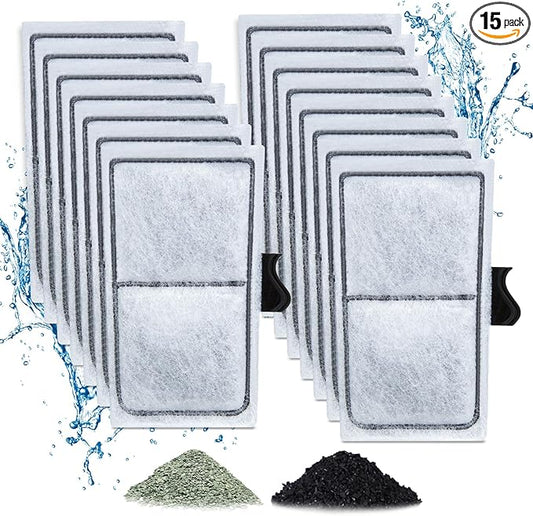 15 Pack Filter Cartridges for Filter, Replacement Filter Cartridges for Top Fin EF-S Element and BF5 BETTAFLO