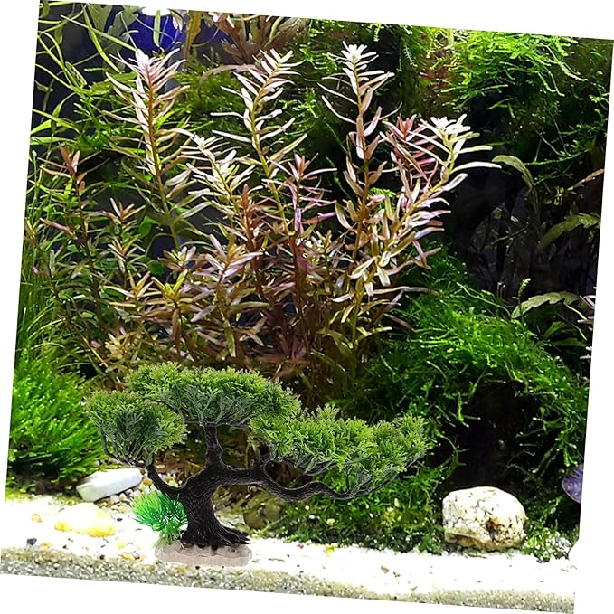 balacoo Artificial Aquarium Plant Lifelike Underwater Plastic Plants Decoration Ornament for Fish Tank Green