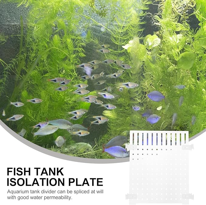 Ipetboom 1pc Fish Tank Acrylic Divider Board with Suction Cup - Mixed Breeding to Keep Different Fish Separated