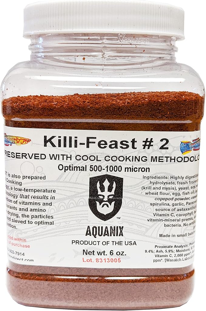Brine Shrimp Direct KilliFeast #2 (500-1,000 Micron), 6 oz