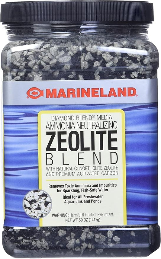 Marineland Diamond Blend 50 Ounces, Ammonia-Neutralizing Zeolite And Carbon, Aquarium Filter Media