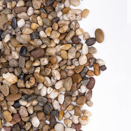 Pulovin 5 lbs Drainage Rocks for Potted Plants, 1/5 Inch Small Pebbles for Indoor Plants, Decorative Gravel for Vases, Bamboo, Succulent, Terrarium, Crafts, Cactus