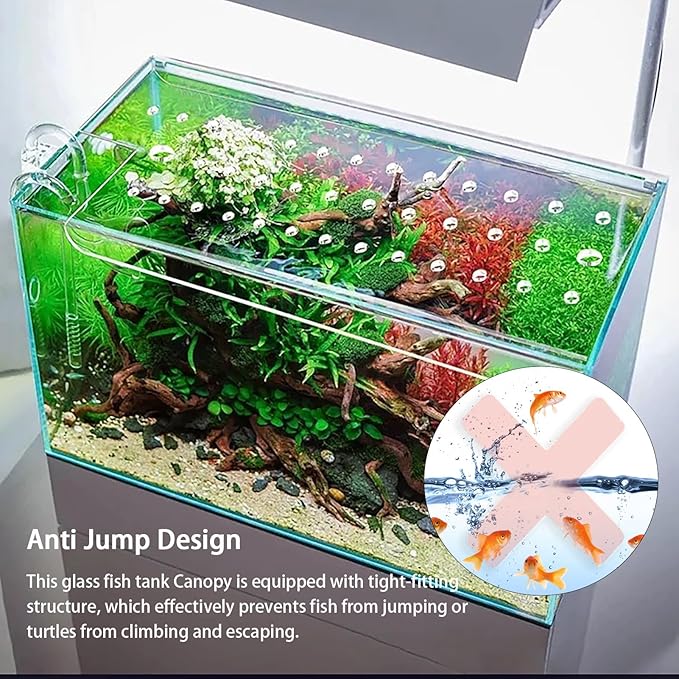 Custom Fish Tank Lid/Aquarium Lid Cover, Clear Acrylic Fish Tank Top Cover Canopy, Ventilation Transparency, Prevents Fish, Reptiles from Jumping Out