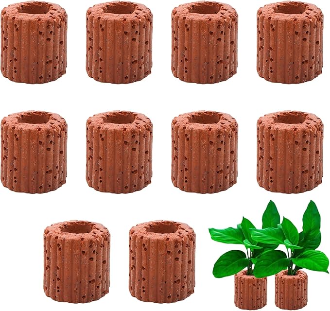 10 Pack 25mm Ceramic Aquarium Plant Weights - Pre-Wrapped Cotton Anchors for Substrate Planting