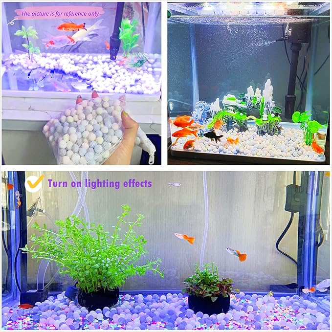 Aquarium Filter Media | Hollow Colorful Ceramic Bio Balls | High Surface Area Bio Media | 500g