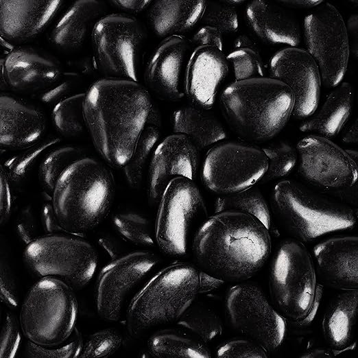 20lb Black River Rock, Suitable for Aquarium Gravel, vase Decorative Stone, Plant Rock, Rock for houseplants