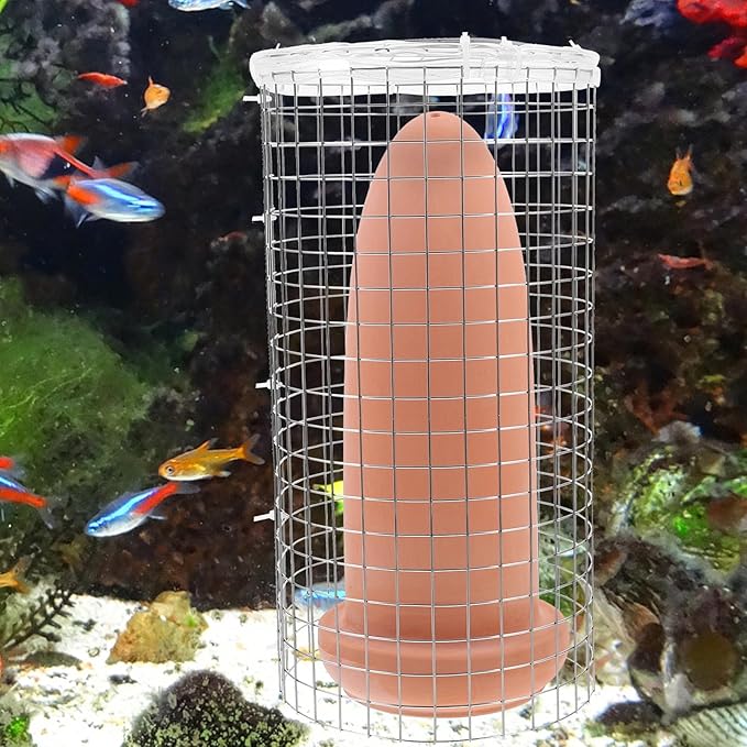 Hemobllo Fish Spawning Barrel 9X4X4 Inch Breeding Bucket for Angelfish and Shrimp Aquarium with Easy Clean Design and Decorative Use