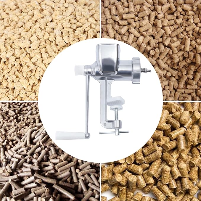 Manual Animal Feed Food Pellet Machine Fish Dog Cat Poultry Rabbit Pet Food Pellet Mell Making Machine Pet Bait Granulator Pelleter with 1.5mm/2mm/2.5mm/3mm/8mm Molds