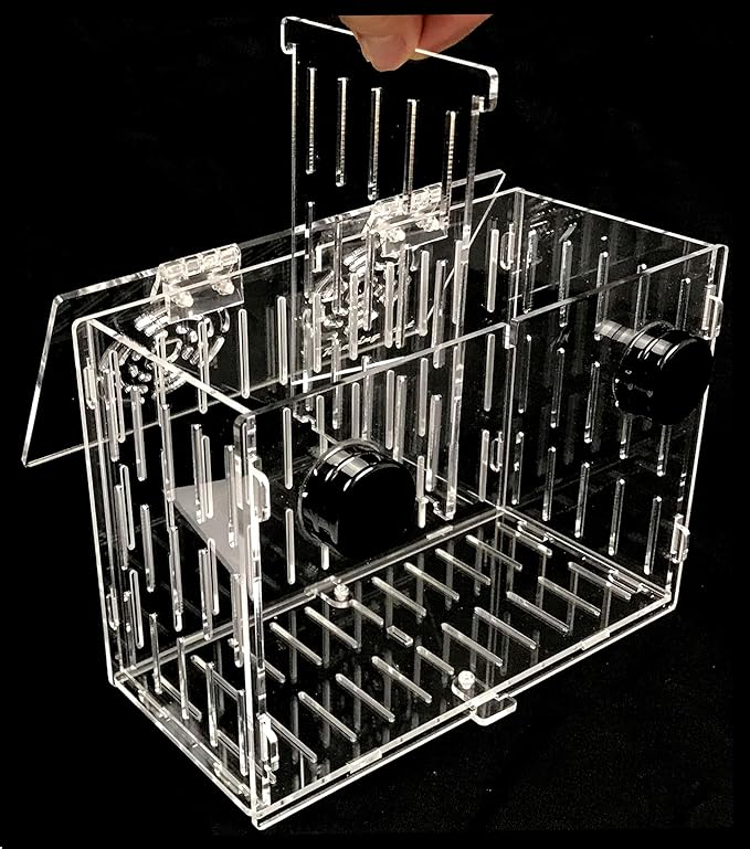 Magnetic Acclimation Breeder Box 4.5" / 8" /12" for Fish Anemone Coral Strong N52 Magnets for 1/2" Glass (8"x4"x6")