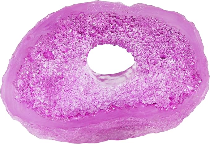 Penn-Plax Deco-Replicas Crystal Cave Aquarium Decor - Crystal Ornament with Hiding Space - Ideal for Territorial Fish - Durable Resin for Fresh & Saltwater Tanks - Amethyst Purple, 3.9 x 2.8 x 4.2 in