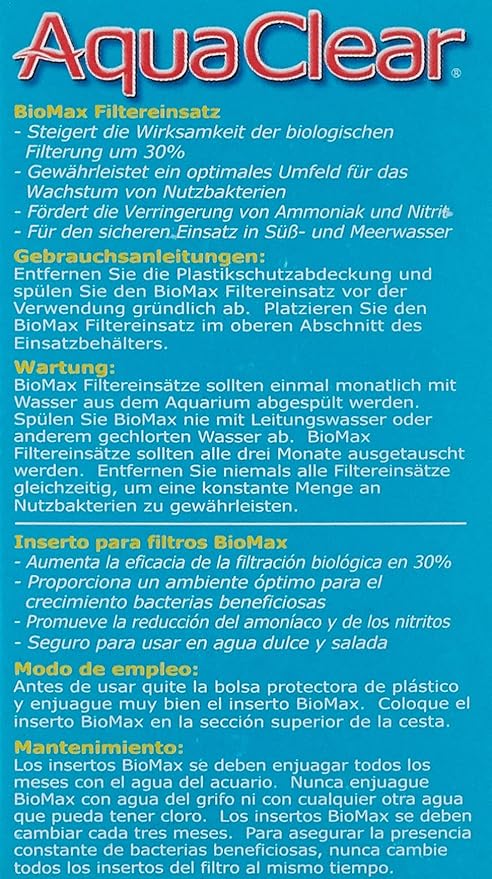 Aqua Clear AquaClear 20 BioMax, Aquarium Filter Replacement Media, A1370A1