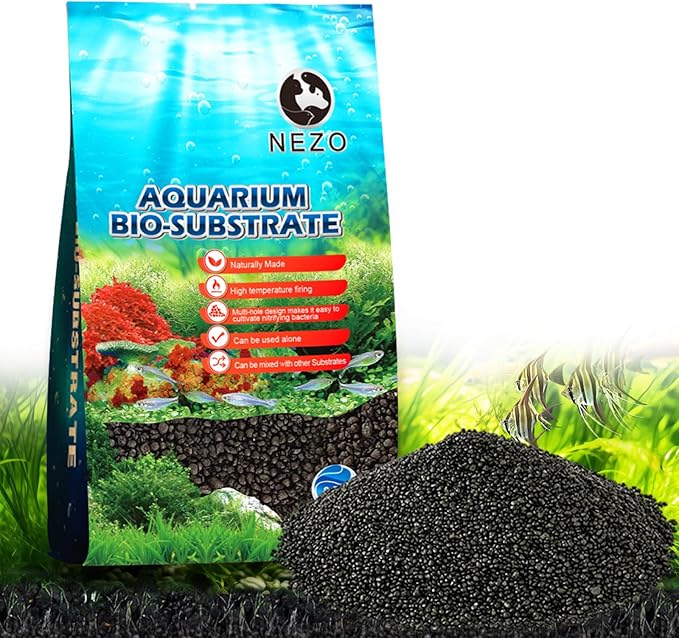 NEZO Aquarium Bio Ceramic Substrate Gravel, 7 lbs, Plant and Shrimp Stratum for Fish Tank