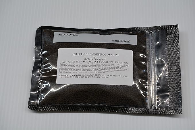 Gourmet Axolotl Soft Food Pellet Mix 3.2mm & 4.0mm & MINI BLOODWORM Sticks - A7 (5oz)