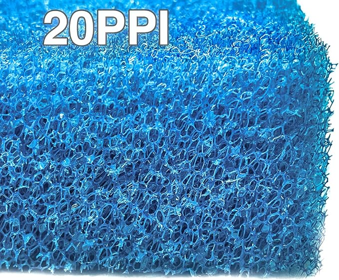 ViaAqua Aquarium Bio Sponge Filter Media Pad, 23.6" x 17" x 2", Open Cell Foam Cut-to-fit Matten Filter Fish Tank Sump Divider