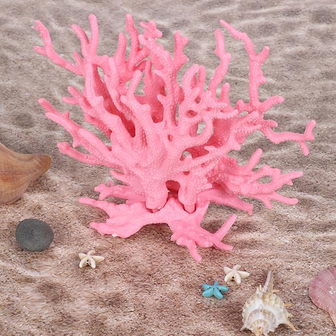Artificial Aquarium Coral Ornament Pink Fish Tank Fake Coral Plastic Fish Tank Plants Decoration Aquarium Decor Plastic Plant for Aquariums Landscape
