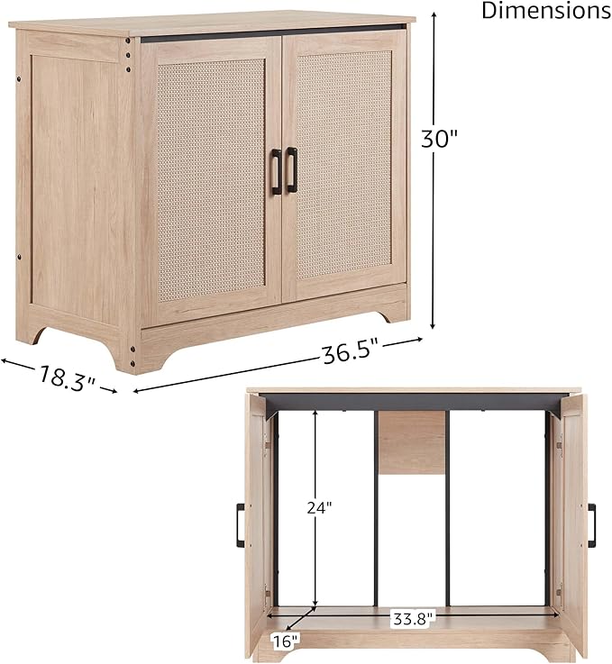 unipaws 20-40 gallon Aquarium Stand, Fish Tank Stand with Storage Cabinet, Wooden Tank Stand for Turtle Tank, Reptile Terrarium, Nature
