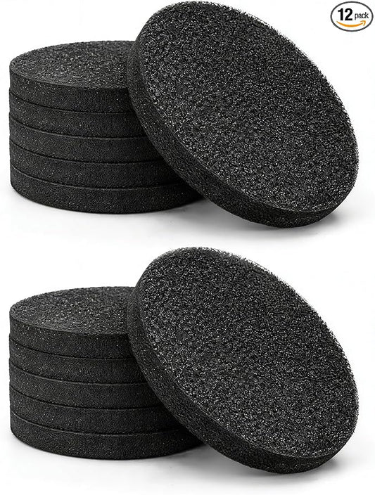 Fx4 Carbon Filter Pads Compatible with Fluval FX4 FX5 / FX6 Canister Filter,Replacement Carbon Impregnated Foam Pads Aquarium Filter Media Pack of 12