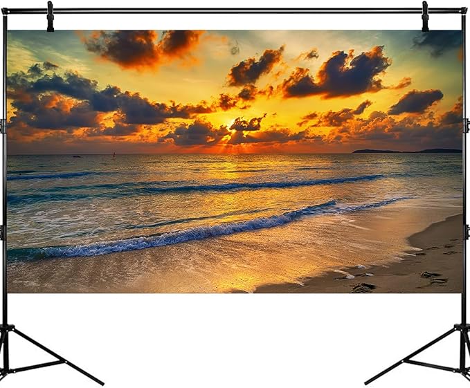Sunset Tropical Beach Aquarium Background Sunrise Ocean Seashore Fish Tank Background Ocean Seascape Terrarium Backgrounds Sunset Over The Seacoast Sea Waves Sand Reptile Tank Backgrounds 48x24in