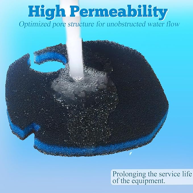 PurifyLogix Replacement Canister Filter Pads Compatible with AMOSIJOY 172/225/265GPH Aquarium External Filter, 6 White Floss & 2 Coarse Pads & 1 Phosphate Remover Filter & 1 Nitrite Remover (10 Pcs)