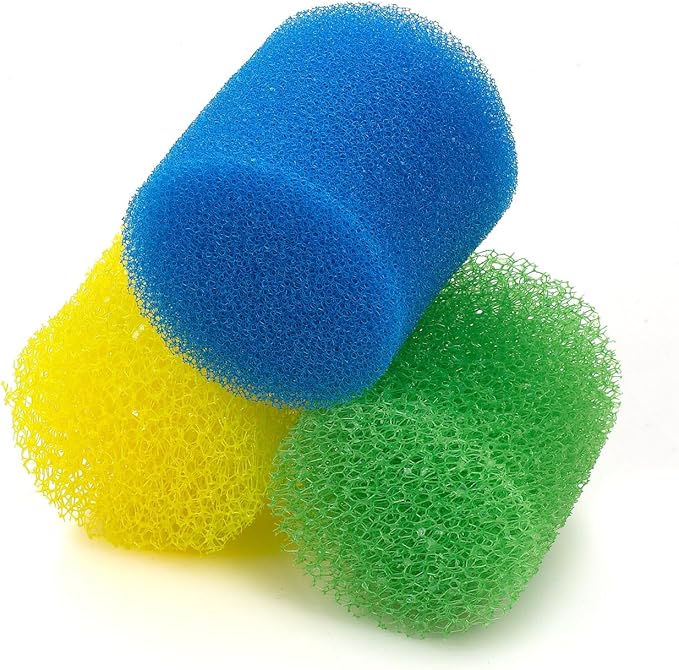 Cylindrical Fish Tank Filter Sponges, 3 Coarse Grades, Aquarium Filter Foams for Model TH-280A/TH-280B Internal Filter, Including 1 Fine Sponge, 1 Medium Sponge, 1 Coarse Sponge(TH280AB-S)